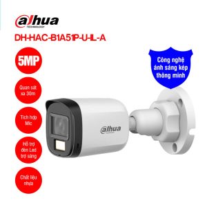 Camera HDCVI 5MP Dahua DH-HAC-B1A51P-U-IL-A – Siêu Sắc Nét, Bảo Vệ Toàn Diện