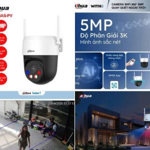 Camera Dahua DH-P5AS-PV PT 5MP – Camera WiFi Ngoài Trời Quay Quét Thông Minh