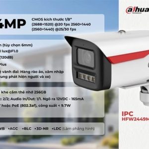 Camera Dahua IP 4MP HFW2449M-AS-B-PRO