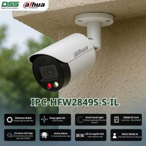 Camera Dahua DH-IPC-HFW2849S-S-IL 8.0MP – Hình Ảnh 4K Siêu Nét